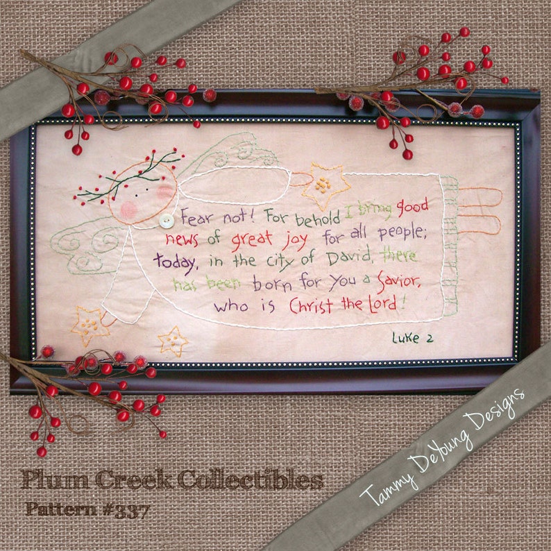 Christmas Bible Verse Embroidery Design Christmas Angel | Etsy