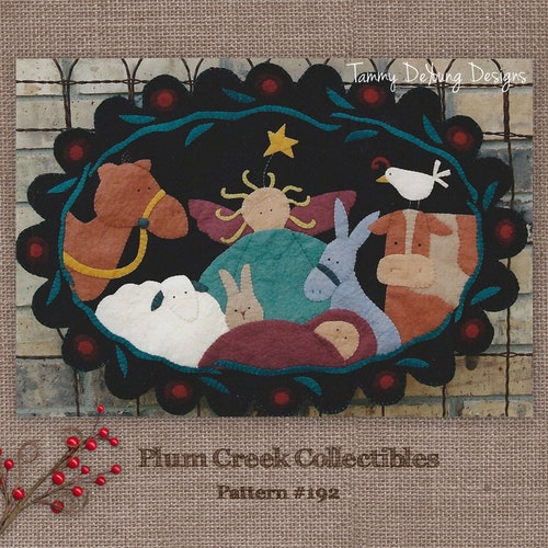 Christmas Nativity Table Mat Pattern Wool Felt Applique Etsy