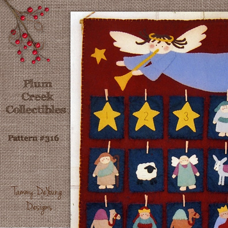 Nativity Advent Calendar Pattern. Religious Christmas Etsy