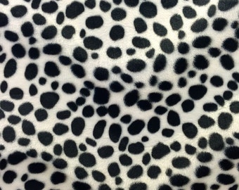 Velboa Fur Zebra White-Black Dog Coat with Fleece Lining