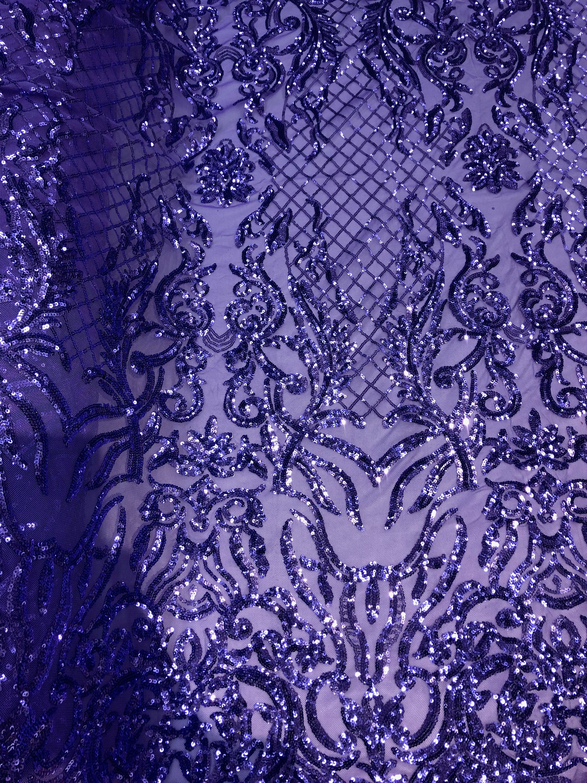 Lilac Stretch Lace Fabric by Joann