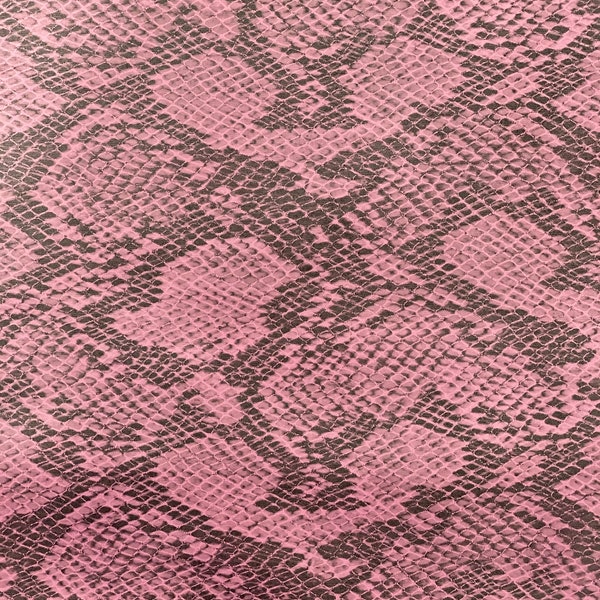 Pink Piuma Snakeskin Apparel Crafting Vinyl Fabric - Sold By The Yard - 54"