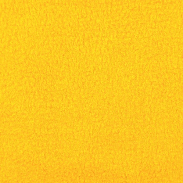 Yellow Solid Polar Fleece Anti-Pill Lining Apparel Fabric - Sold By The Yard - 60"