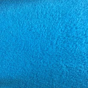 Deep Aqua Blue Solid Polar Fleece Anti-Pill Lining Apparel Fabric - Sold By The Yard - 60&quot;