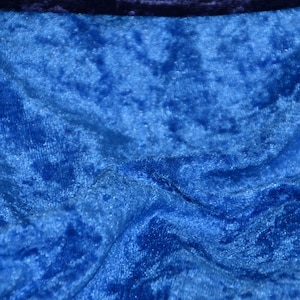 Royal Blue Panne Crush Velvet Backdrop Apparel Stretch Fabric - By The Yard - 60&quot;
