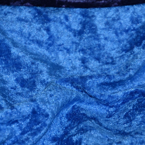 Royal Blue Panne Crush Velvet Backdrop Apparel Stretch Fabric - By The Yard - 60"