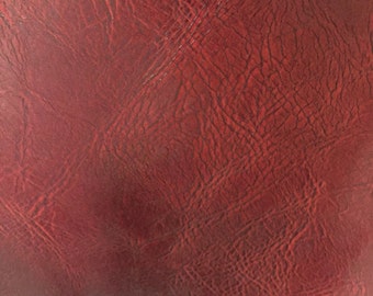 Tooled Faux Leather Western Cowboy, Floral Embossed Vinyl, Craft DIY and Upholstery Pleather Fabric - Cut by The Yard (Burgundy), Size: 54 Wide. Sold