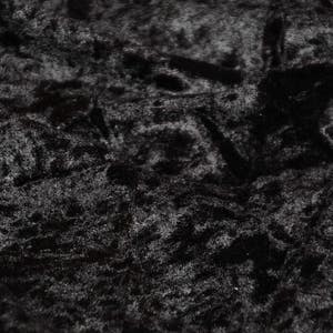 Black Panne Crush Velvet Backdrop Apparel Stretch Fabric - By The Yard - 60&quot;