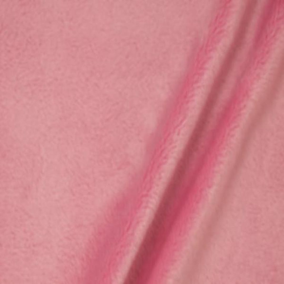 Pink Smooth Minky Cuddle Faux Fur Fabric - Sold by the Yard - 60