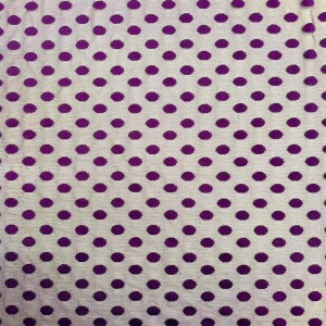 Plum Purple Flocked Polka Dot Stretch Mesh Apparel Fabric - Sold By The Yard - 58&quot;