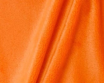Orange Smooth Minky Cuddle Faux Fur Fabric - Sold By The Yard - 60"