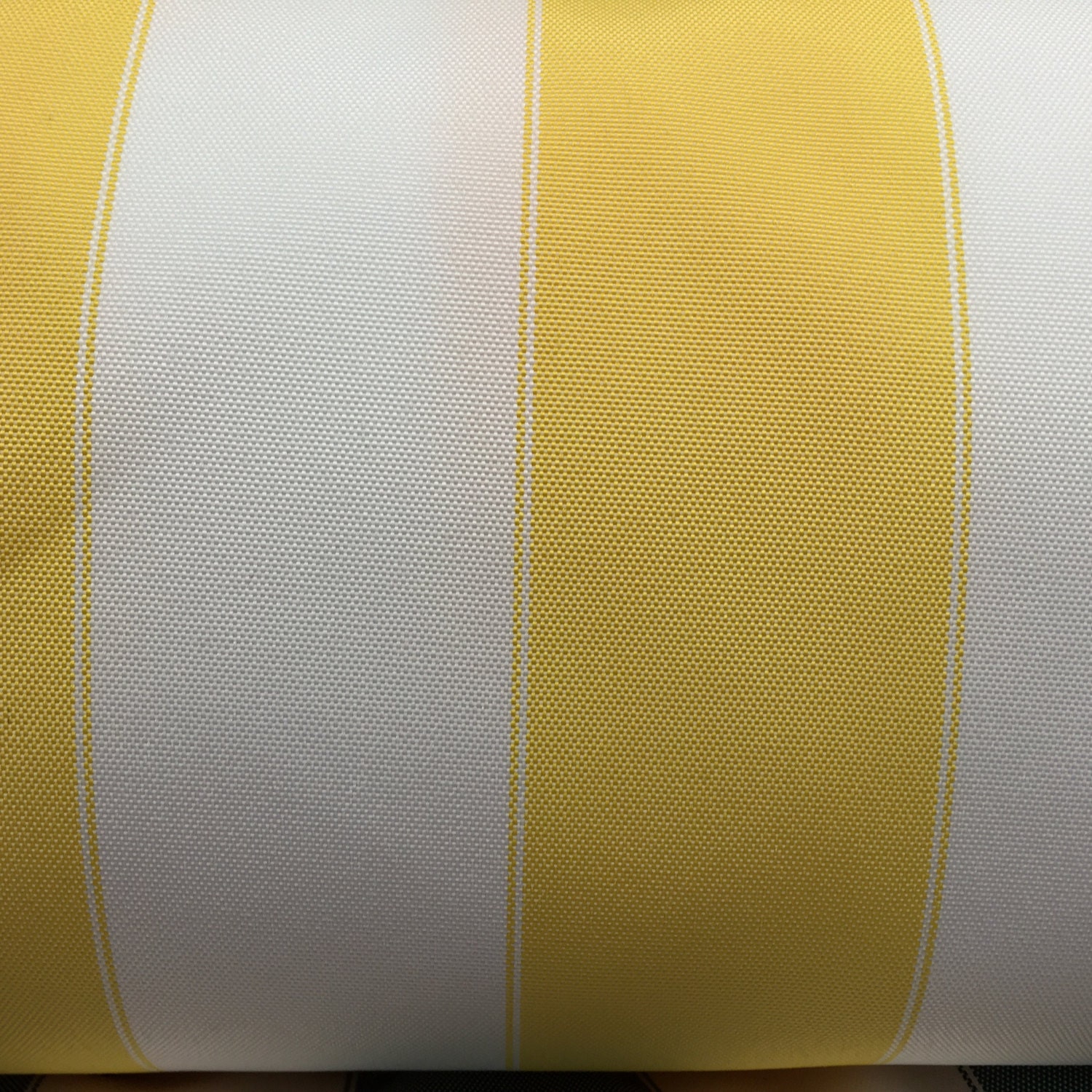 Yellow White  Waterproof Outdoor Canvas Fabric- 60" - 600 Denier Fabric - By The Yard