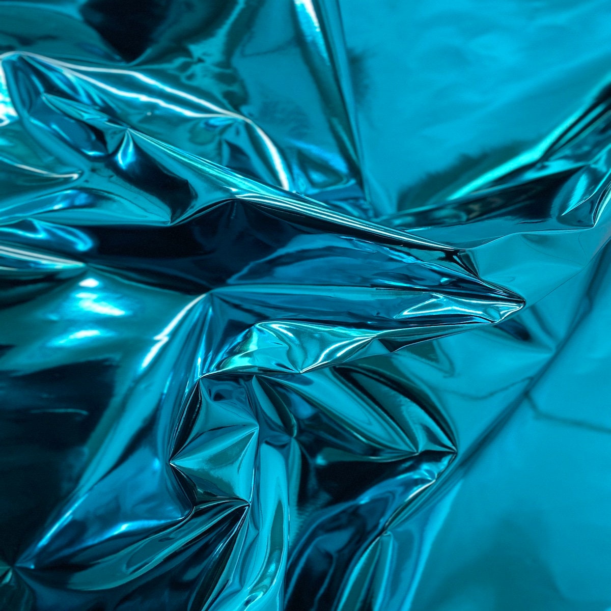 Turquoise Blue Chrome Reflective Mirror Vinyl Upholstery Crafting Fabric  Sold by the Yard 54 - Etsy