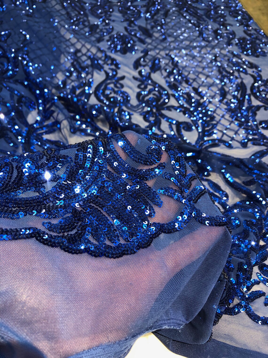 Royal Blue Luna Stretch Sequins Wedding Prom Formal Lace - Etsy