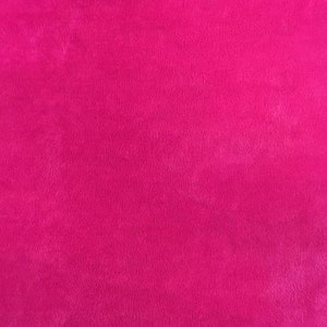 Hot Pink Smooth Minky Cuddle Faux Fur Fabric - Sold By The Yard - 60"