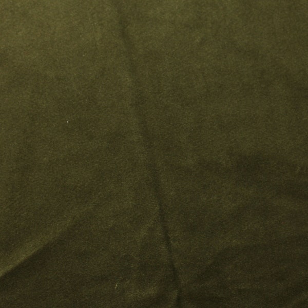 Dark Olive Camden Velvet Polyester Upholstery Drapery Home Decor Fabric - Sold By The Yard - 60"
