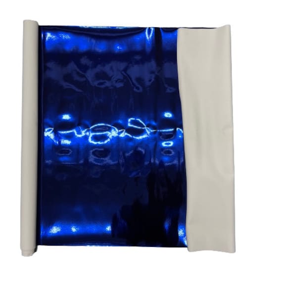 Royal Blue Chrome Mirror Reflective Vinyl Fabric / Sold By The