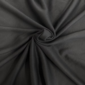 Black Sweater Knit Fleece Apparel Lounge Wear Fabric - Sold By The Yard - 62&quot;