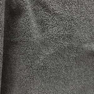 Charcoal Solid Polar Fleece Anti-Pill Lining Apparel Fabric - Sold By The Yard - 60&quot;