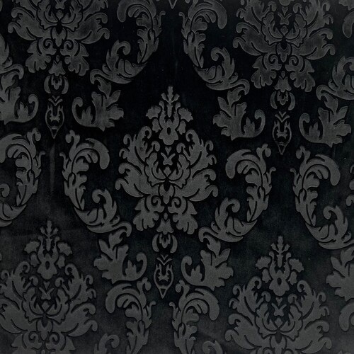 Black Damask Fabric by the YARD Premier Prints Ozborne Cotton Etsy