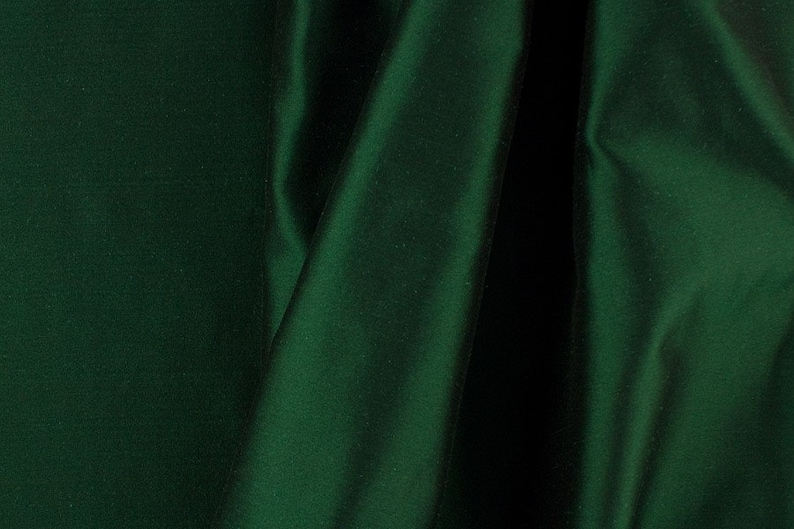 Solid Taffeta Fabric Green Sold By The Yard 58/60 Width image 1