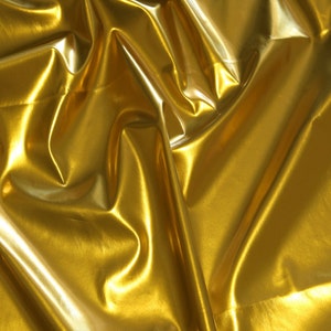 Gold Metallic Foil Spandex Apparel Costume Cosplay Fabric - Sold By The Yard - 60&quot;