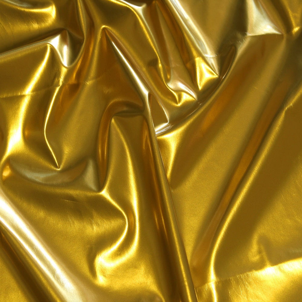 Spandex METALLIC Gold Fabric / 60 Wide / Sold by the Yard 