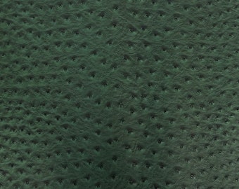 Hunter Green Saratoga Ostrich Faux Leather Upholstery Crafting Vinyl Fabric - Sold By The Yard - 54"