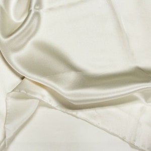 White 100% Silk Charmeuse Apparel Home Decor Fabric - Sold By The Yard - 45&quot;