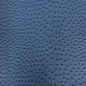 Cobalt Blue Saratoga Ostrich Faux Leather Upholstery Crafting Vinyl Fabric - Sold By The Yard - 54&quot;