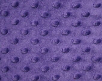Purple Minky Dot Cuddle Fabric - Sold By The Yard - 58"/ 60"