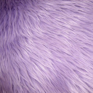 Lavender Luxury Long Pile Faux Shaggy Fur Fabric - Sold By The Yard - 60&quot;