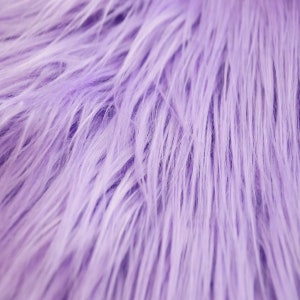 Lavender Long Pile Shaggy Faux Fur Fabric (4&quot; Pile) - Sold By The Yard - 60&quot;