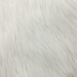 White Luxury Long Pile Faux Shaggy Fur Fabric - Sold By The Yard - 60&quot;
