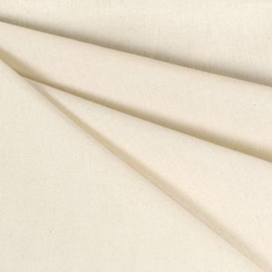 Natural Unbleach Muslin 100% Cotton Fabric - Sold By The Yard - 60&quot;