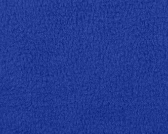 Royal Blue Solid Polar Fleece Anti-Pill Lining Apparel Fabric - Sold By The Yard - 60"