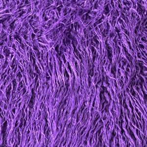 Purple Long Pile Mongolian Faux Fur Fabric - Sold By The Yard - 60&quot;