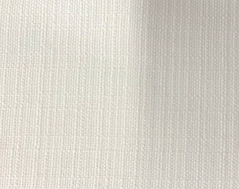 White Breda Linen Upholstery Drapery Fabric - Sold By The Yard - 57"