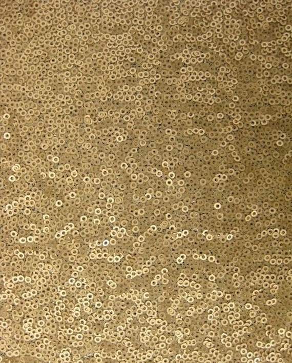 Matte Champagne Big Sequin Dress Fabric by the Yard - OneYard