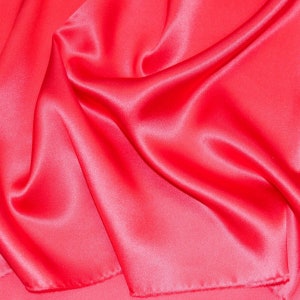 Light Red 100% Silk Charmeuse Apparel Home Decor Fabric - Sold By The Yard - 45&quot;