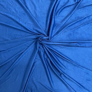 Royal Blue Stretch Faux Suede Apparel Garment Fabric - Sold By The Yard - 60"