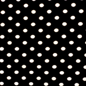 Black White Mini Polka Dot Print Poly Cotton Print Fabric - Sold By The Yard -  59"