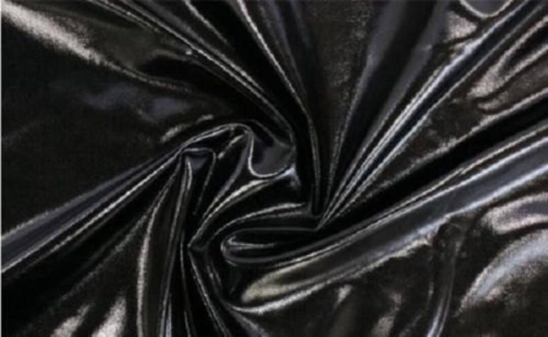 Spandex METALLIC Black Fabric / 60 Wide / Sold by the Yard Etsy