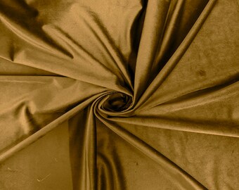 Gold Royale Sheen Velvet Upholstery Drapery Event Decor Fabric - Sold By The Yard