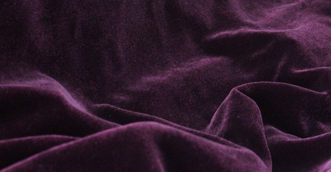 Eggplant Purple Plain Dyed Dyna Velvet