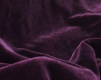 Aubergine Lila High Fashion Seidensamt Möbelstoff für Bekleidung - BTY - 44"/ 45"