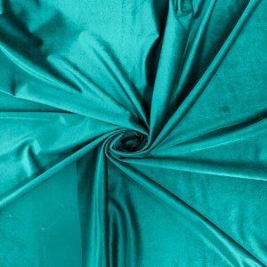 Teal Green Royale Sheen Velvet Upholstery Drapery Event Decor Fabric - Sold By The Yard