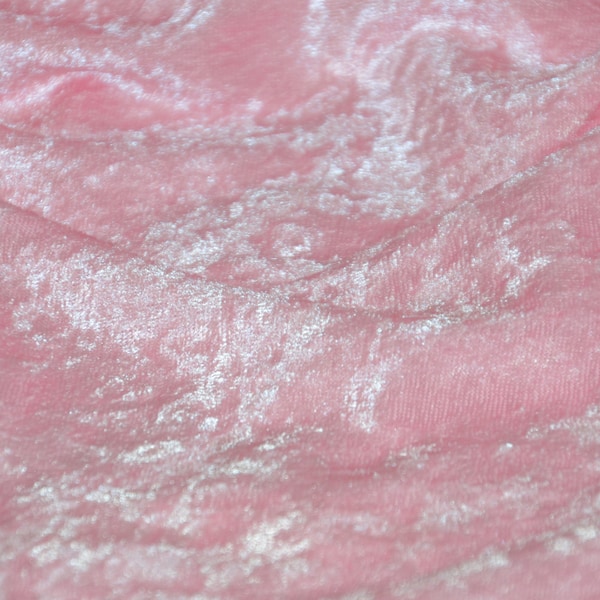 Pink Panne Crush Velvet Backdrop Apparel Stretch Fabric - By The Yard - 60"