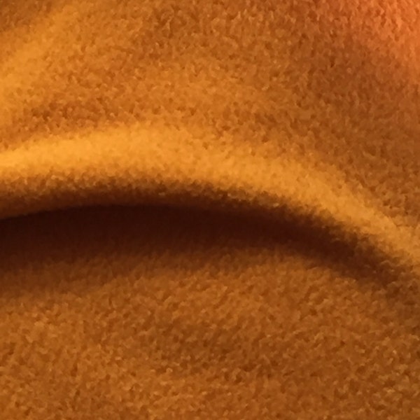 Copper Solid Polar Fleece Anti-Pill Lining Apparel Fabric - Sold By The Yard - 60"