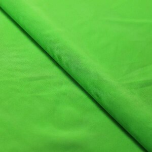 Neon Green Power Mesh Nylon Spandex Apparel Fabric - Sold By The Yard - 60&quot;